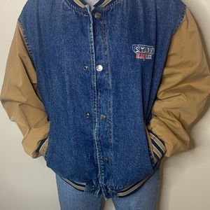 Port authority Jean and kaki bomber jacket